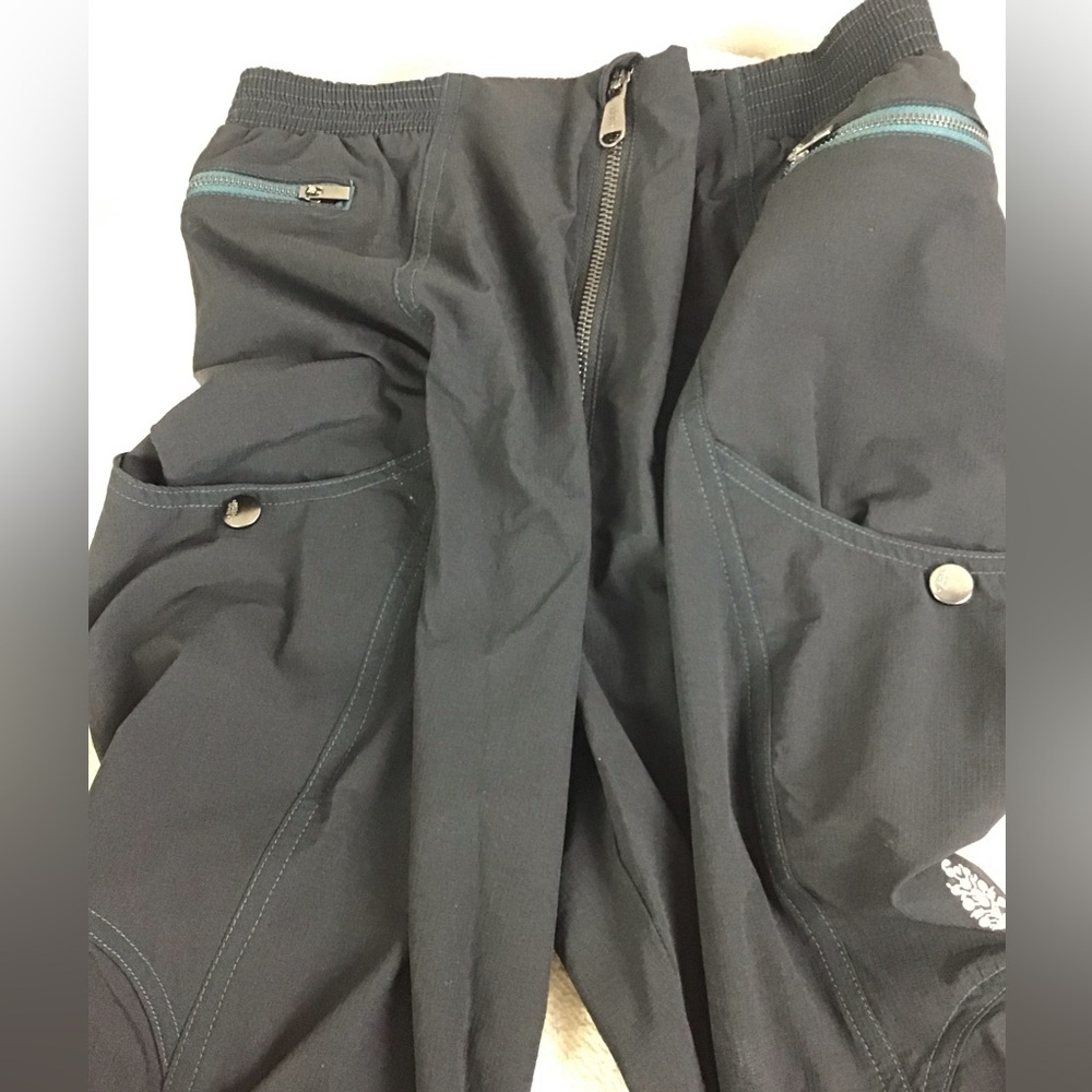 Free People Movement Black Nylon Outdoor Hiking Pants Turquoise Stitching Size M - Picture 8 of 14